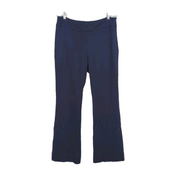 CABI 9 to 5 Trouser Pant Navy Blue Bootcut Knit Pant Side Zip 5312 Women's 14 - Picture 1 of 5